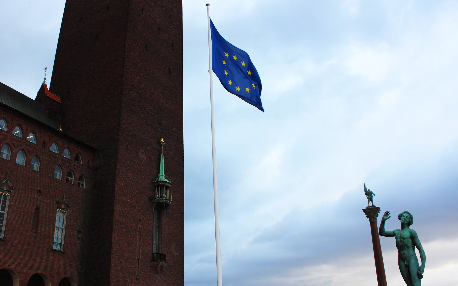 EU-flagga i Stadshusparken